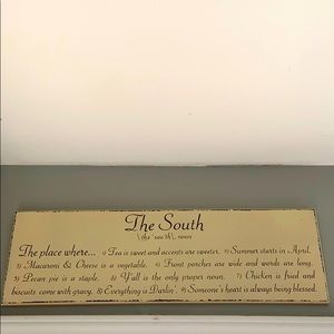 Wooden “The South” sign